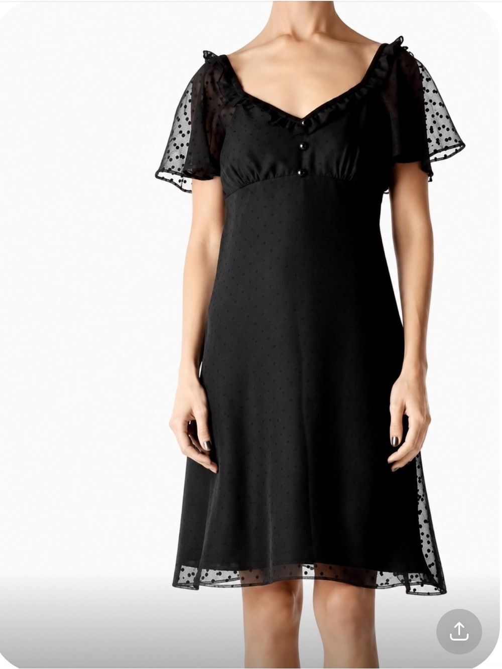 ALICE TEMPERLEY X Target Black Whimsy Goth Sheer Dark Romantic Baby Doll Dress